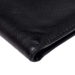 Prada Black Leather Bifold Wallet