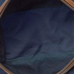 Prada Navy Blue/Brown Tessuto Nylon Wash Bag