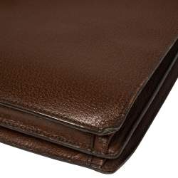 Prada Mocha Brown Leather Work Briefcase 