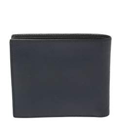 Prada Blue Saffiano Leather Bifold Wallet 