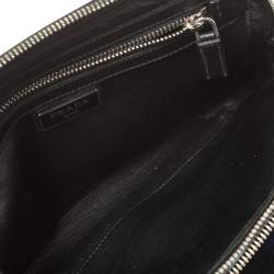 Pre Owned Prada Blue Camouflage Saffiano Lux Leather Travel Organizer