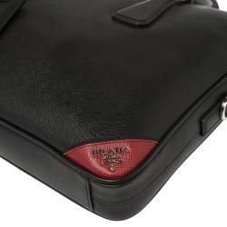 Prada Black Saffiano Leather Briefcase Laptop Bag