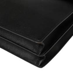 Prada Black Saffiano Lux Leather Double Gusset Briefcase