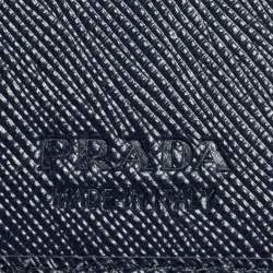 Prada Navy Blue Saffiano Lux Leather Bifold Wallet