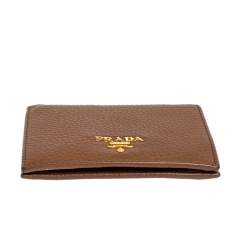Pre Owned Prada Tan Leather Bifold Wallet