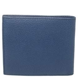 Prada Blue Leather Bifold Wallet 