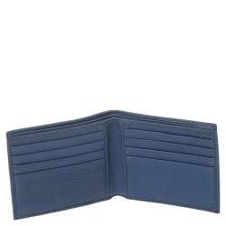 Prada Blue Leather Bifold Wallet 