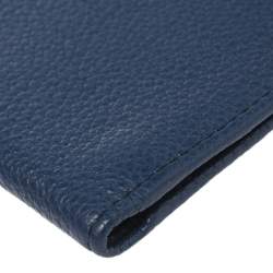 Prada Blue Leather Bifold Wallet 