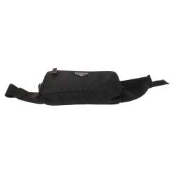 Prada Black Nylon Front Pocket Belt Bag