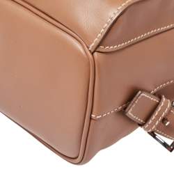 Prada Tan Leather Drawstring Backpack