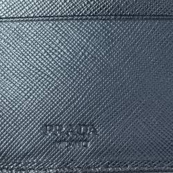 Prada Black Saffiano Leather Bi Fold Wallet 