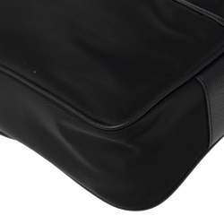 Pre Owned Prada Black Nylon and Saffiano Leather Shoulder bag