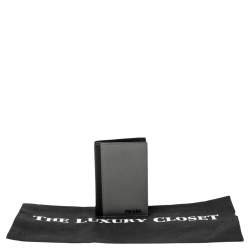 Prada Grey/Black Saffiano Leather Card Holder