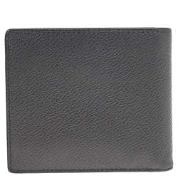 Prada Grey Vitello Grain Leather Bifold Wallet