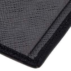Pre Owned Prada Black Saffiano Leather Bifold Wallet  