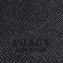 Prada Black/Blue Saffiano Leather Bifold Wallet