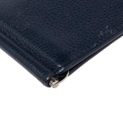 Prada Blue Leather Bifold Wallet