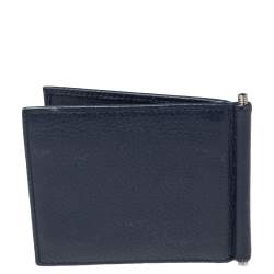 Prada Blue Leather Bifold Wallet