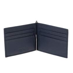 Prada Blue Leather Bifold Wallet