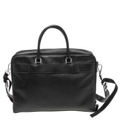 Prada Black Saffiano Travel Leather Business Bag