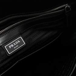 Prada Black Saffiano Travel Leather Business Bag