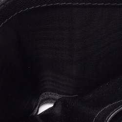 Pre Owned Prada Black Saffiano Metal Leather Bifold Compact Wallet