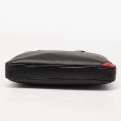 Prada Black Saffiano Lux Leather Laptop Briefcase Bag
