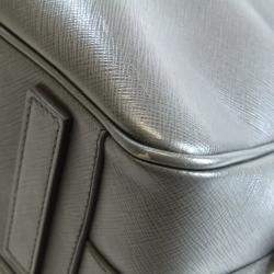 Prada Grey Saffiano Leather Briefcase