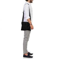 Prada Black Tessuto Nylon Messenger Bag