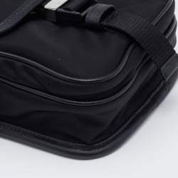 Prada Black Re-Nylon And Saffiano Leather Shoulder Bag