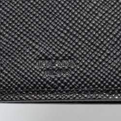 Prada Blue Saffiano Leather Bifold Long Wallet 