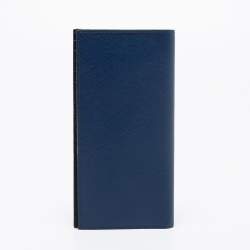 Prada Blue Saffiano Leather Bifold Long Wallet 