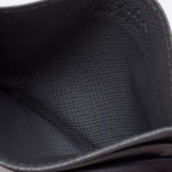 Prada Navy Blue/Grey Saffiano Leather Card Holder
