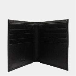 Pre Owned Prada Black Saffiano Leather Fold Wallet