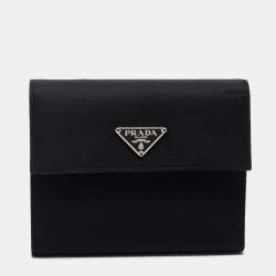Prada Black Tessuto Nylon Trifold Wallet Prada | TLC