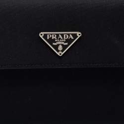 Prada Black Tessuto Nylon Trifold Wallet