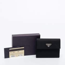 Prada Black Tessuto Nylon Trifold Wallet
