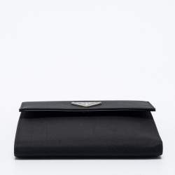 Prada Black Tessuto Nylon Trifold Wallet