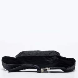 Prada Black Nylon Double Zip Belt Bag