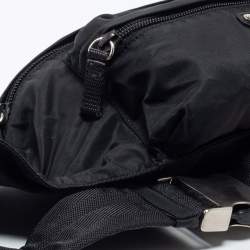 Prada Black Nylon Double Zip Belt Bag