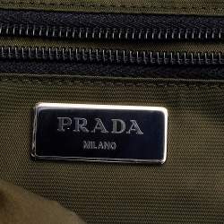 Prada Olive Green Nylon Drawstring Backpack