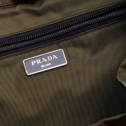 Prada Olive Green Nylon Drawstring Backpack