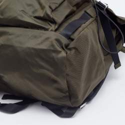 Prada Olive Green Nylon Drawstring Backpack