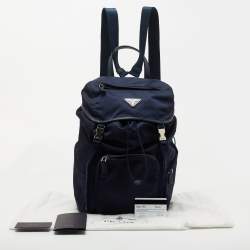 Prada Navy Blue Nylon Backpack