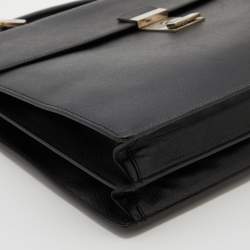 Prada Black Leather Business Briefcase