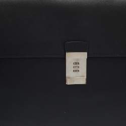Prada Black Leather Business Briefcase
