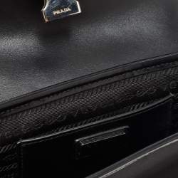Prada Black Re-Nylon And Leather Shoulder Bag