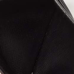 Pre Owned Prada Black Ombre Saffiano Metal Leather Card Holder
