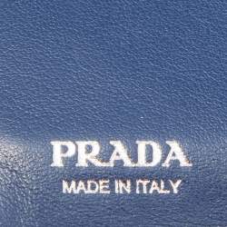 Prada Grey Saffiano Leather Bifold Card Case