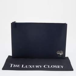 Pre Owned Prada Navy Blue Saffiano Leather Voyage Clutch